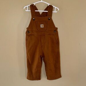 Carhartt Kids Overalls in Warm Brown